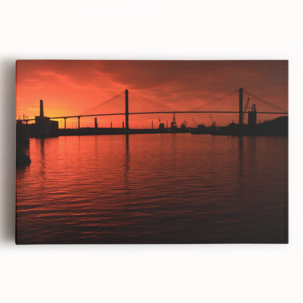 Black and white stretched canvas of Savannah, Georgia, with large oak trees, ideal for kitchen wall art.