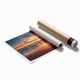 Extra large rolled print of Oahu, Hawaii scenery with vibrant floral elements, ideal for classy bathroom wall art.