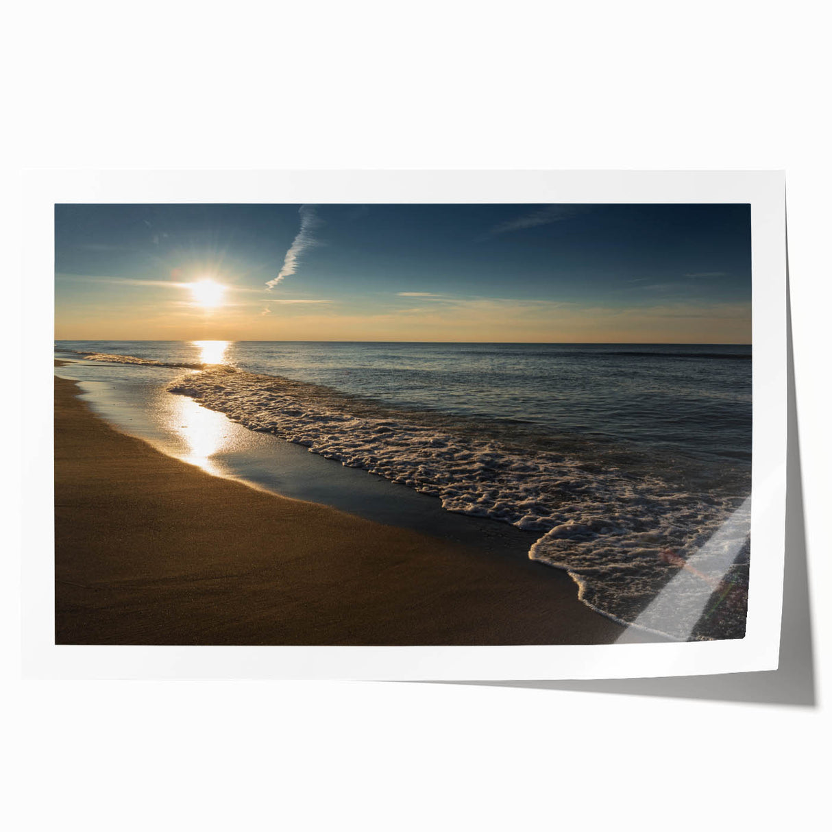 Rolled print of a serene Indiana landscape with soft floral elements in pastel colors, ideal for dining room wall art.