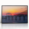 Large abstract wall art featuring a Louisiana scenery in muted earth tones on framed acrylic.