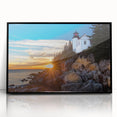 Large abstract wall art of Acadia, Maine, in muted earth tones on a framed acrylic, ideal for modern living room decor.