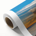 Art Deco style poster of Acadia National Park on a rolled canvas, featuring muted earth tones, ideal for nursery wall art.
