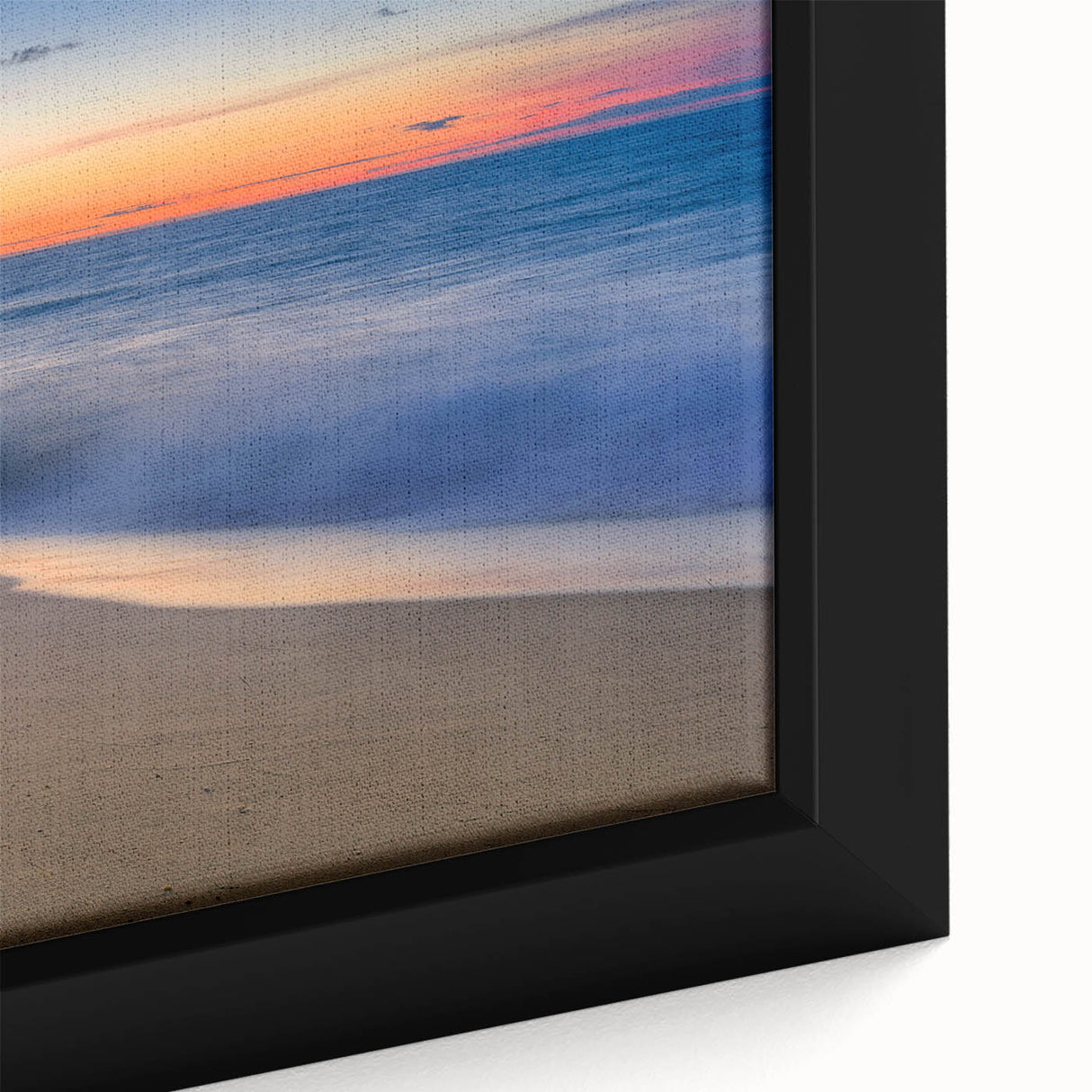 Framed canvas featuring a textured black wall art depiction of Nantucket, Massachusetts in vibrant, colorful detail.