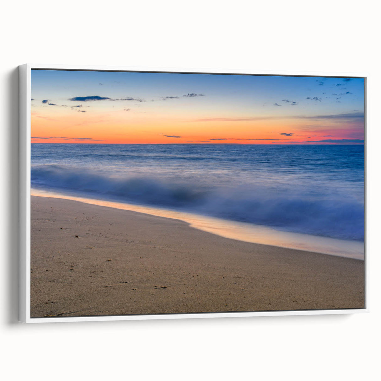 Vintage poster art of Nantucket scenery in vibrant colors on a large framed canvas, suitable for living room decor.