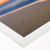 Art deco poster of Nantucket scenery in muted blue and white, rolled canvas, ideal for dining room wall art.