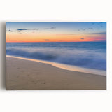 Black and white photograph of Nantucket shoreline on large stretched canvas, suitable for kitchen art.
