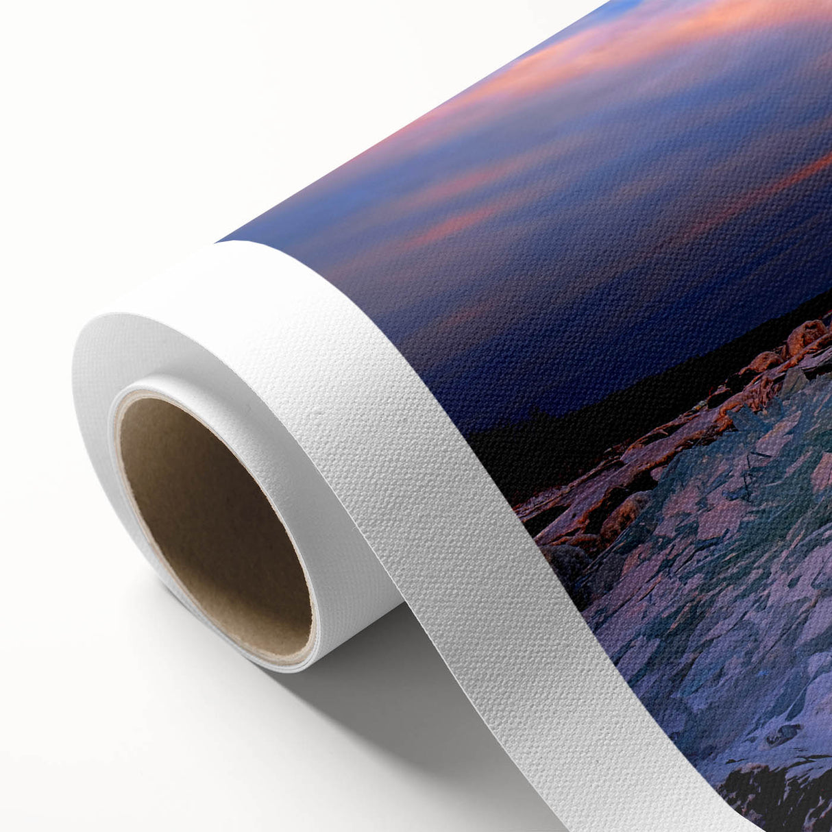 Art Deco-style poster of Minnesota scenery in pastel shades on rolled canvas, ideal for nursery wall art or dining room.