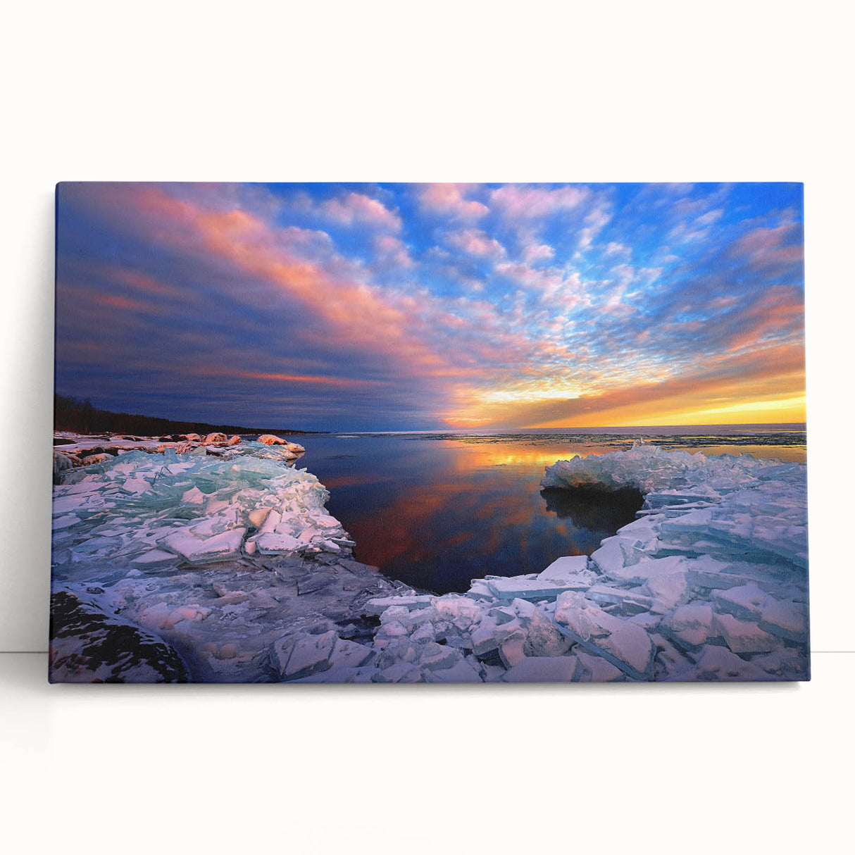 Black and white photo of Minnesota scenery on stretched canvas, ideal for kitchen wall art or bedroom ambiance.