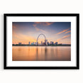 Extra large abstract art print of a textured, colorful Mississippi scenery in a black frame, ideal for living room decor.