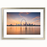 Textured abstract art print of a Mississippi landscape in muted earth tones on a framed silver mat, ideal for bedroom art.