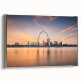 Framed canvas landscape art painting of a vintage Mississippi scenery in muted colors, ideal for living room decor.