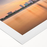 Art deco poster featuring the Mississippi landscape in muted earth tones on rolled canvas, suitable for dining room walls.