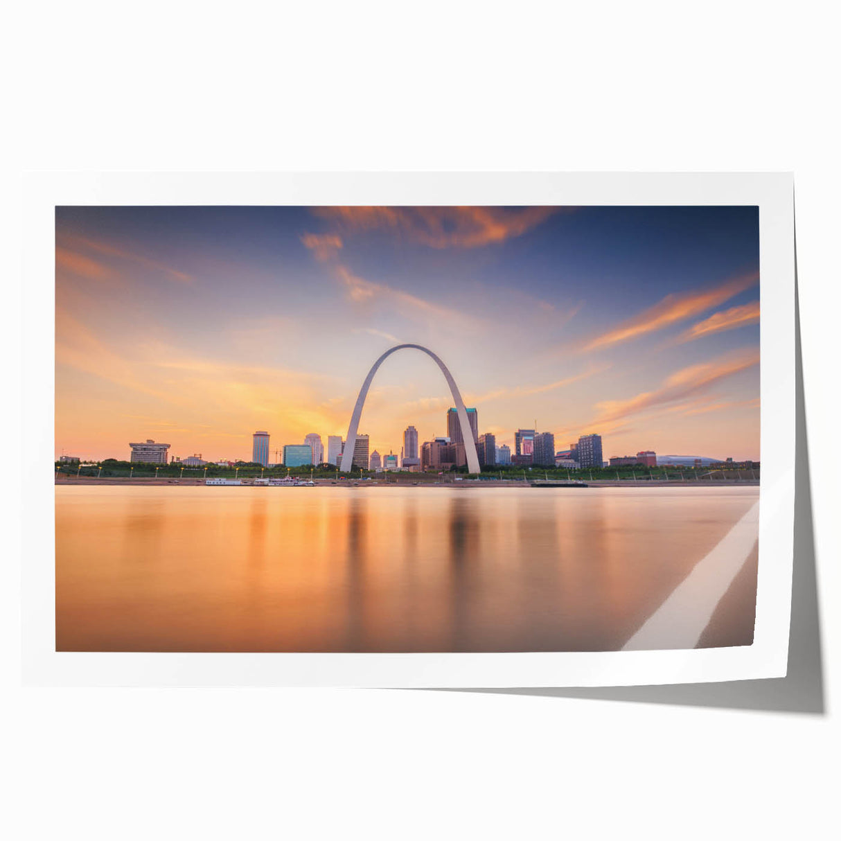 Rolled canvas print of Mississippi scenery with vibrant floral elements, ideal for art wall dining room.