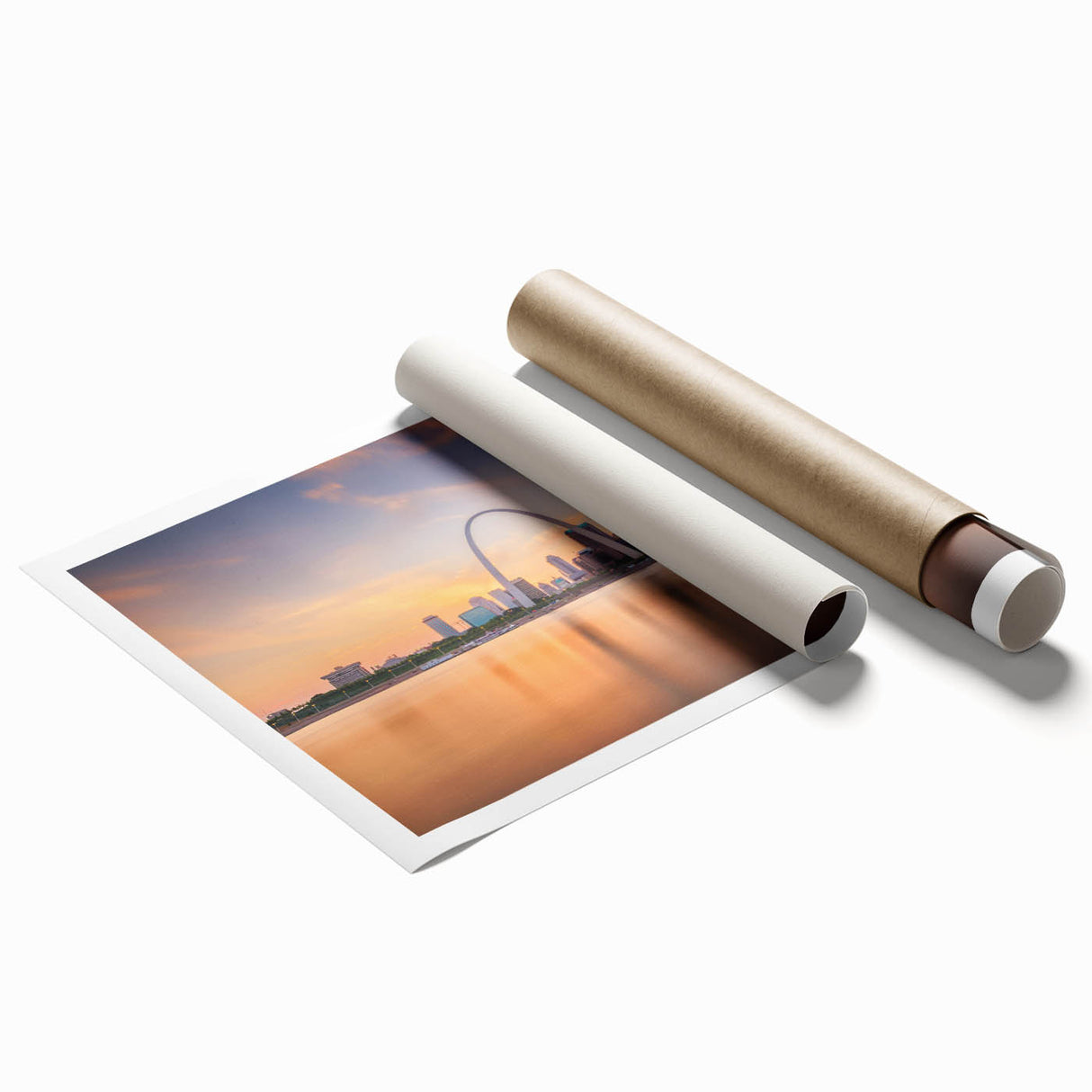 Extra large wall art featuring a serene Mississippi scenery in soft pastel shades on rolled canvas.