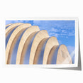 Rolled print of Kansas City skyline in muted gray and blue tones, ideal for art wall dining room decor.