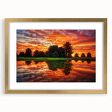 Extra large abstract art print of textured Nebraska scenery in a gold frame with mat, ideal for living room decor.