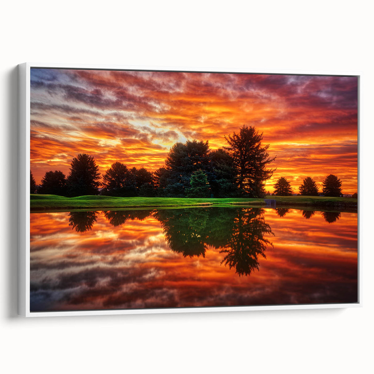 Vintage poster art of Nebraska scenery on extra large framed canvas, featuring colorful art in a black and white palette.