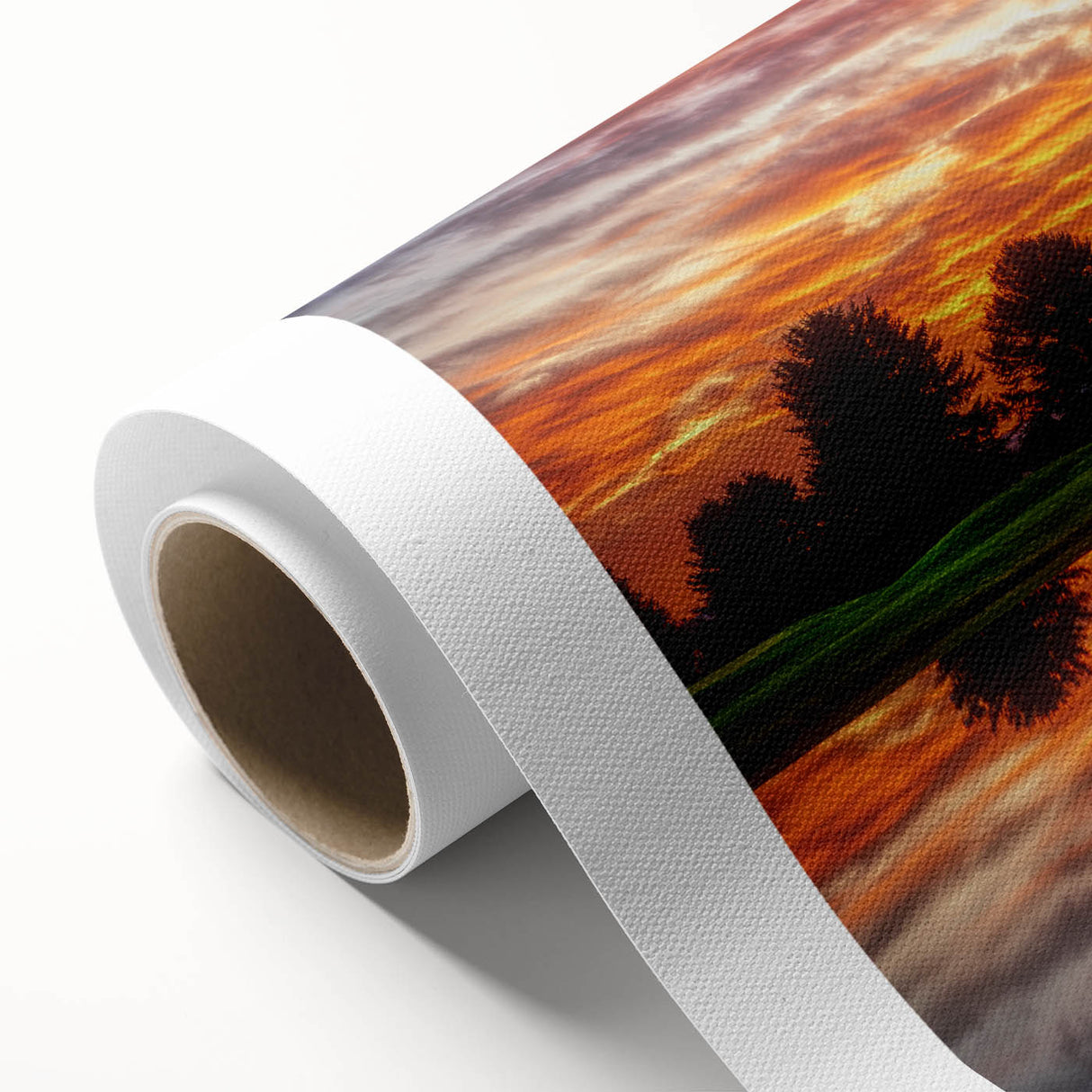 Art Deco poster of Nebraska scenery with muted earth tones on rolled canvas, ideal for nursery wall art.