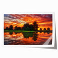Extra large rolled print of Nebraska scenery with vibrant green and blue tones, ideal for art wall dining room.