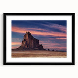 Extra large abstract art print depicting the White Sands of New Mexico in colorful, textured hues on a framed black mat.