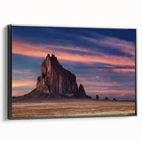 Black and white landscape art painting of White Sands, New Mexico on framed canvas, ideal for bedroom wall decor.