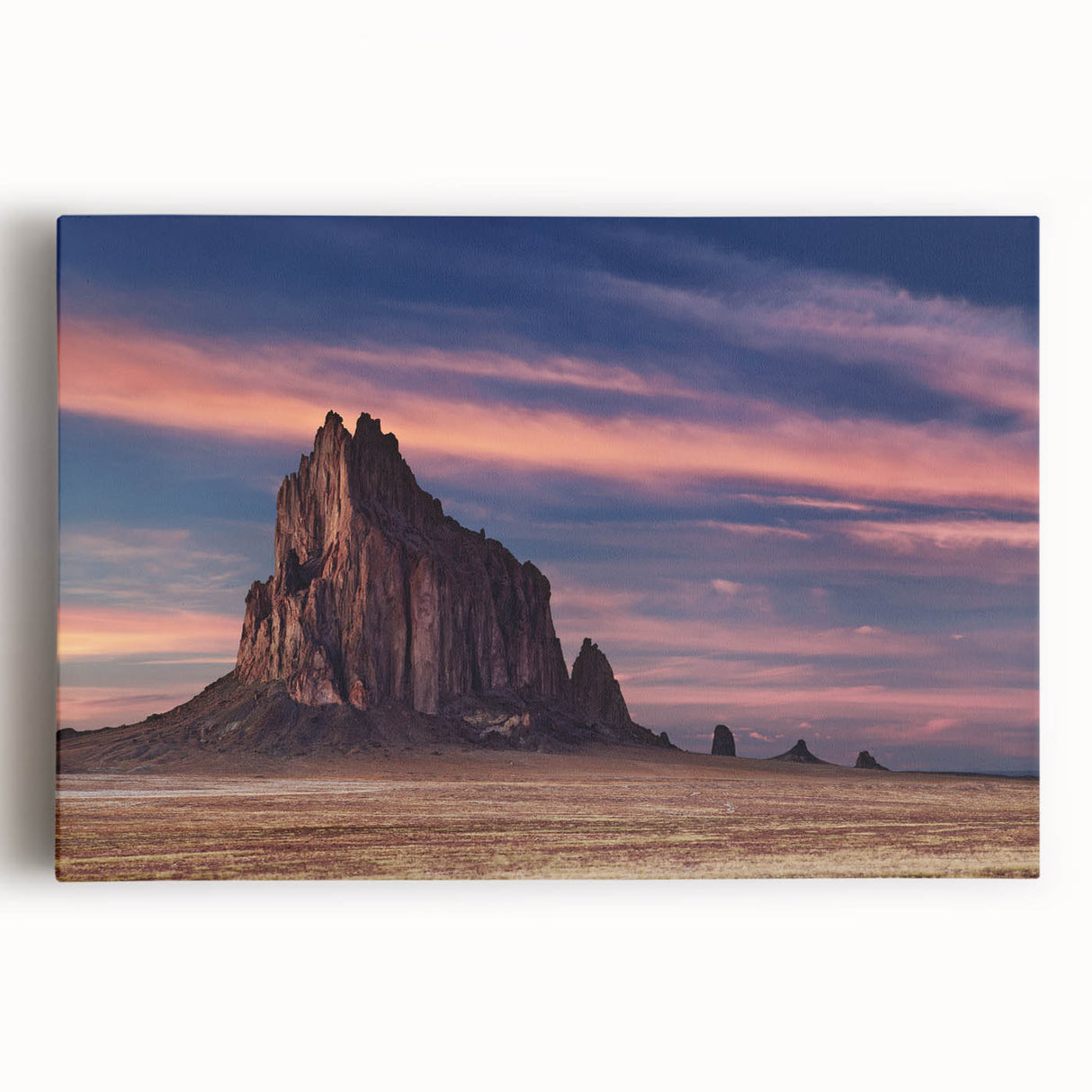 Black and white photograph of White Sands, New Mexico on large stretched canvas, ideal for kitchen wall art.
