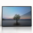 Large abstract wall art depicting the Durham, North Carolina skyline in muted gray and blue tones on a framed acrylic.