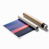 Extra large rolled print of the Outer Banks featuring soft pastel shades and floral elements.