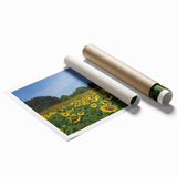 Extra large rolled print featuring a floral design with muted green and pink tones, suitable for classy bathroom wall art.