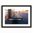 Extra large framed print of an abstract Coney Island scene in vibrant colors and textured style.