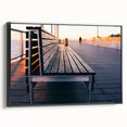 Black and white vintage poster art of Coney Island landscape on framed canvas, ideal for bedroom wall decor.