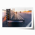 Extra large rolled print of Coney Island with muted pastel shades, ideal for art wall dining room.