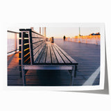 Extra large rolled print of Coney Island with muted pastel shades, ideal for art wall dining room.