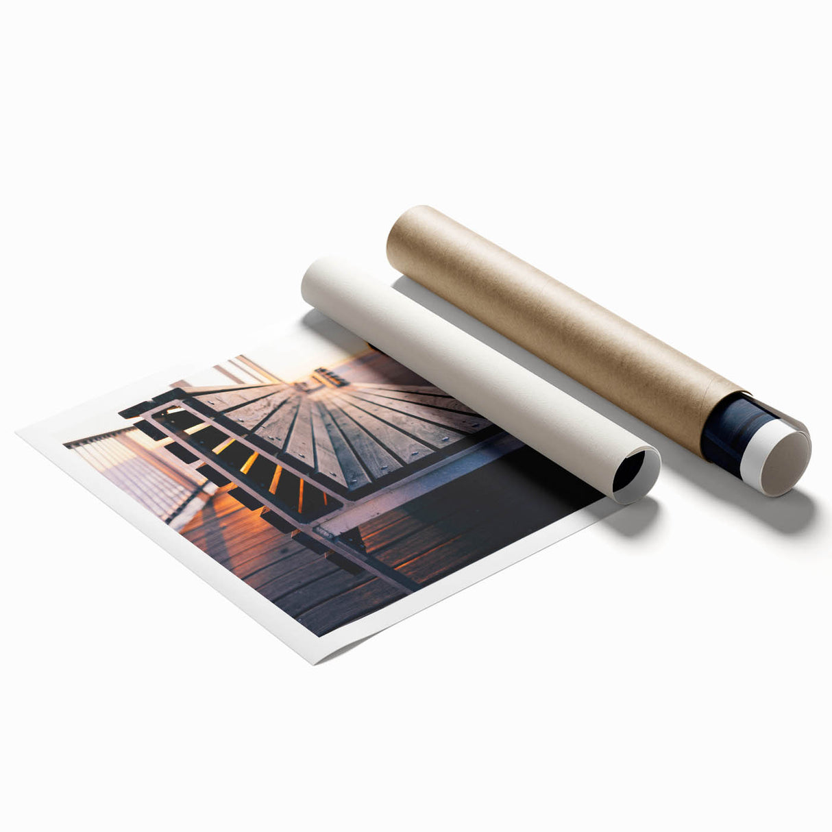 Extra large rolled print of Coney Island scene with vibrant colors, ideal for classy bathroom wall art.