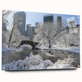 Acrylic print of Central Park with vibrant green and blue tones, ideal for bedroom or dining room art.