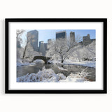 Extra large framed print of an abstract depiction of Central Park in colorful, textured art style.