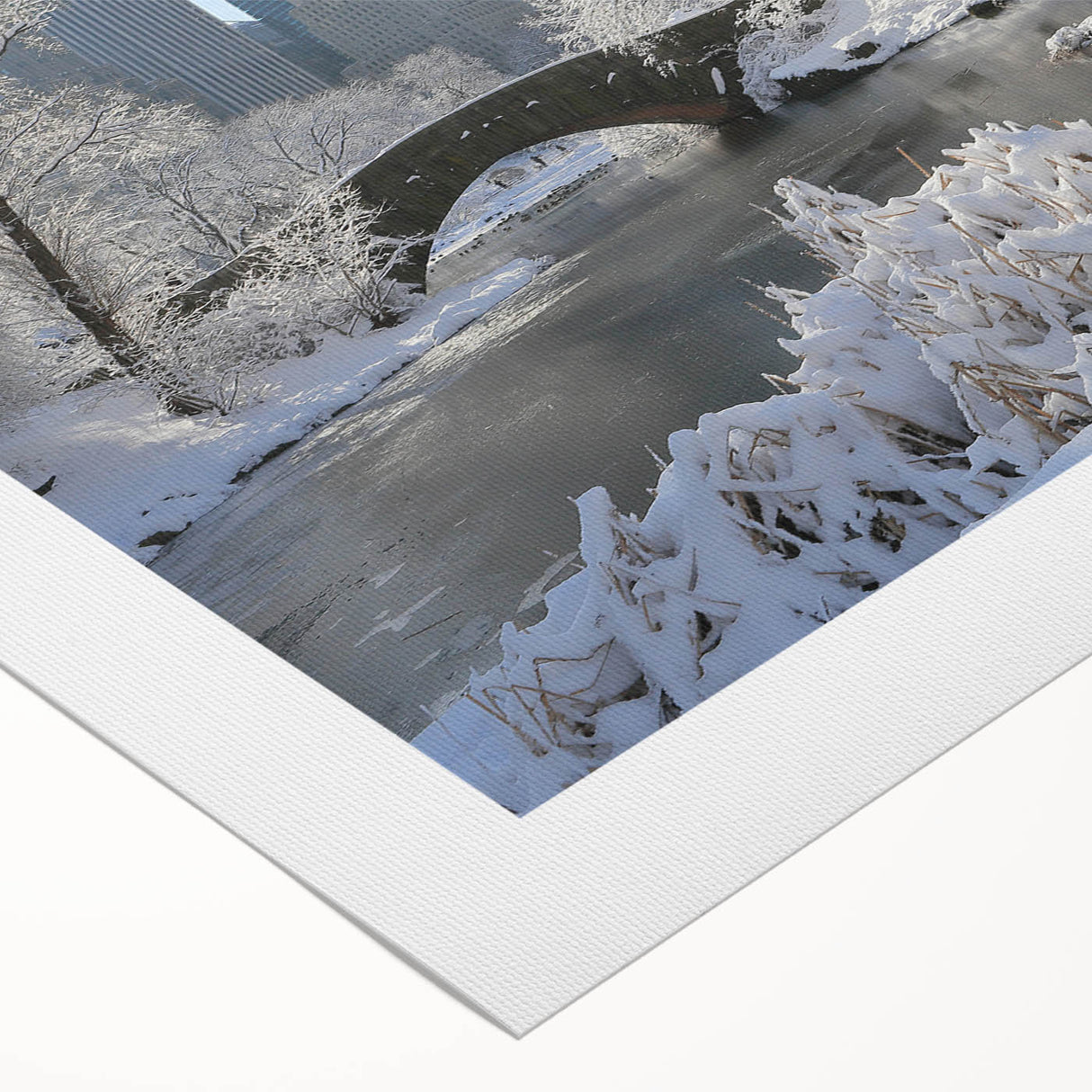 Art deco poster of Central Park with muted green and beige tones on rolled canvas, suitable for dining room wall art.
