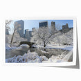 Extra large rolled print of Central Park in muted green and brown tones, ideal for art wall dining room.