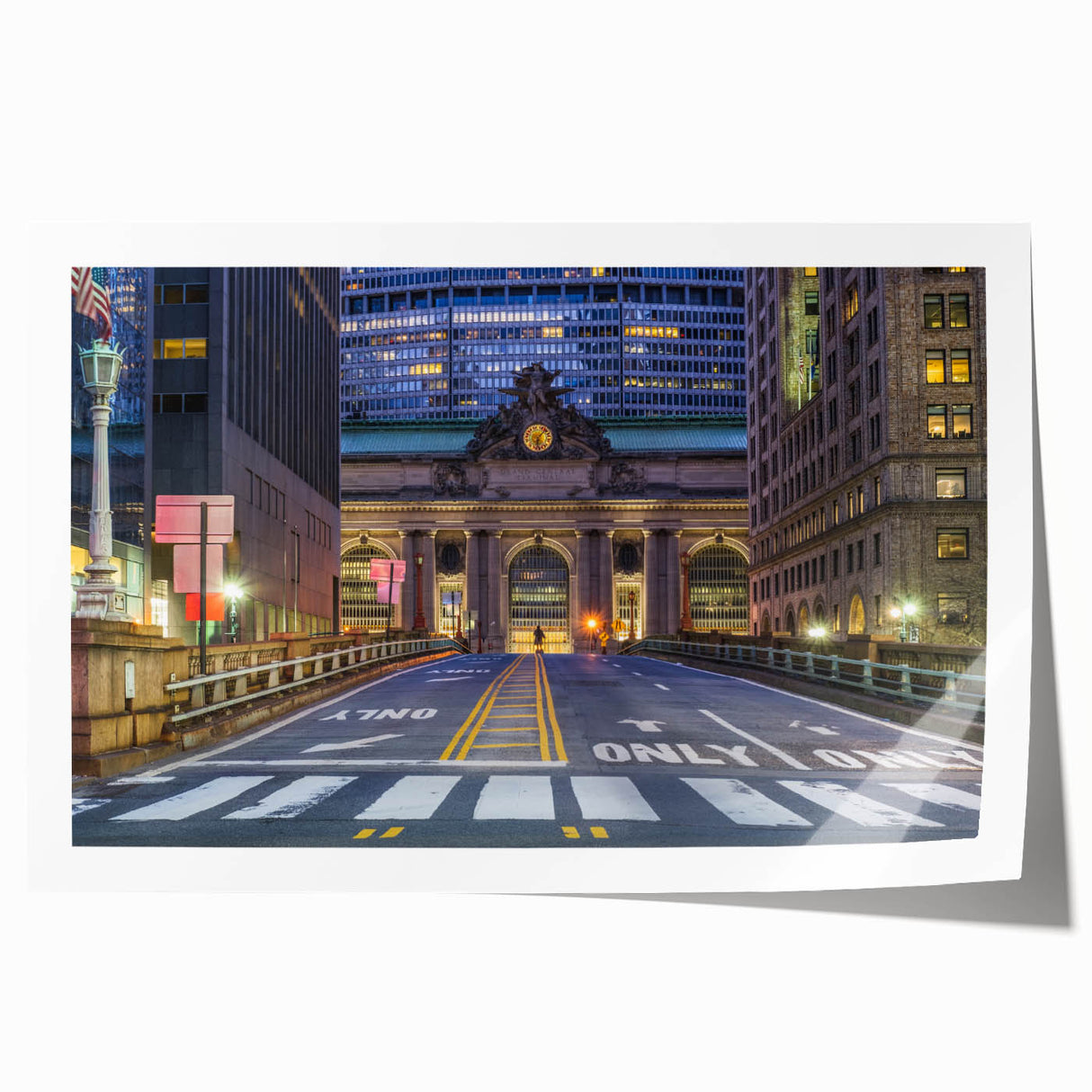 Extra large rolled print of Grand Central Station with detailed architectural elements in muted sepia tones.