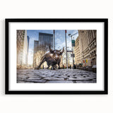 Extra large, textured abstract art print featuring colorful, swirling patterns on a framed black canvas.
