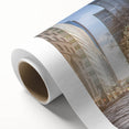 Art Deco style poster of NYC skyline in monochrome shades, rolled canvas, suitable for nursery wall art or dining room.