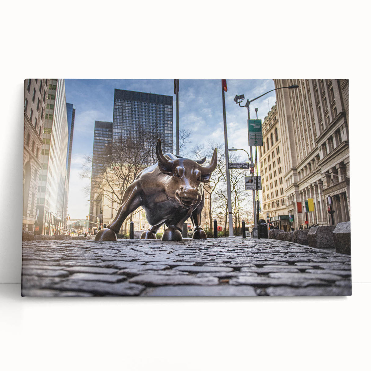 Black and white stretched canvas of NYC skyline, ideal for kitchen wall art or bedroom ambiance.
