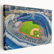 Large canvas print featuring a vibrant depiction of the NYC skyline, ideal for kitchen wall art.