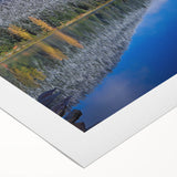 Art deco poster of Mount Hood in Oregon, featuring muted earth tones on rolled canvas, ideal for dining room decor.