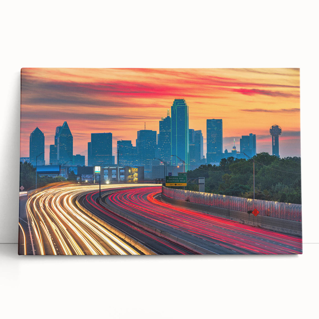 Black and white large art canvas of Dallas skyline, ideal for kitchen wall art or bedroom ambiance.