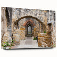 Acrylic print of San Antonio skyline in muted earth tones, suitable for bedroom or dining room decor.