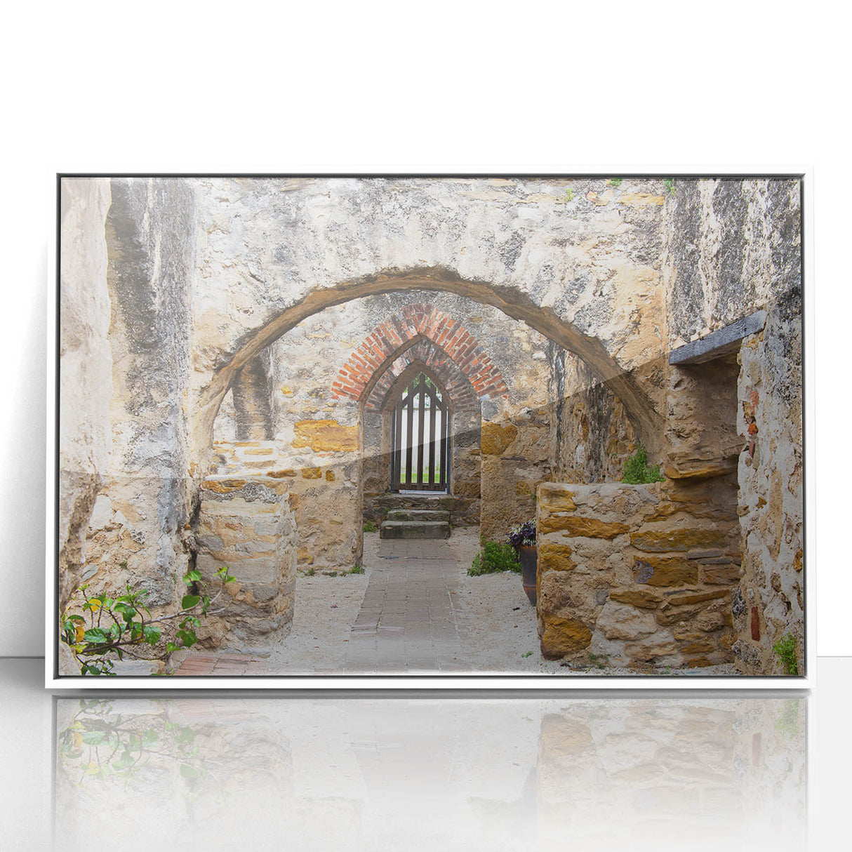 Art deco style poster of San Antonio skyline in muted blue tones on framed acrylic, ideal for modern nursery wall art.