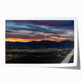 Rolled print of Salt Lake City with floral motifs in soft pastel colors, suitable for dining room or bathroom wall art.