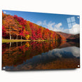 Acrylic print of a large abstract wall art depicting Virginia scenery in cool blue tones.