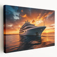 Large art on stretched canvas depicting colorful vintage cars, ideal for kitchen wall art.